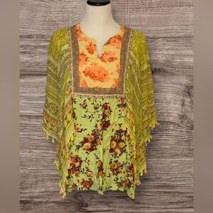 EUC Ivy Jane Tunic Boho Blouse Sz Small